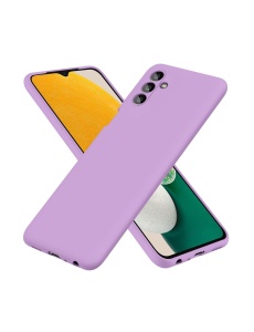 Нежен лилав калъф за телефон Poly с велур за Samsung A13 5G