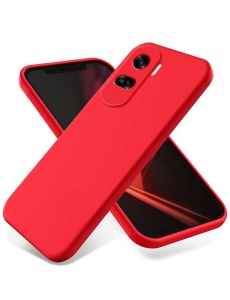 Нежен червен калъф Poly с велур отвътре за HONOR 90 Lite