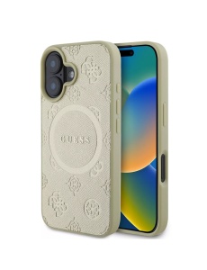 Оригинален златен калъф MagSafe Guess за IPHONE 16 Plus