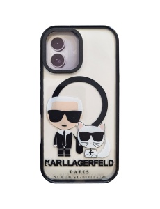 Прозрачен Силиконов Гръб Karl Lagerfeld с MagSafe за iPhone 16