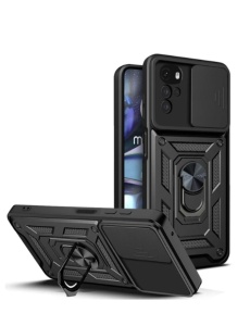 Противоударен черен калъф Camera Cover за Motorola Moto G22