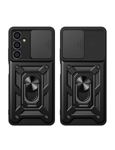 Противоударен черен кейс Camera Cover за Samsung Galaxy A56 със защита от удари и надрасквания