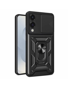 Противоударен черен калъф Camera Cover за Samsung Galaxy S25 Edge
