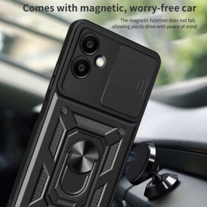 Противоударен черен кейс Camera Cover за Samsung Galaxy S25 Edge