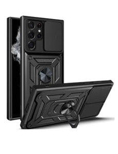Противоударен черен калъф Camera Cover за Samsung S23 Ultra