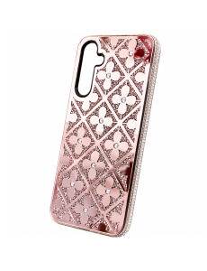 Розов гръб с цветя и камъчета "Flower Case" за Samsung Galaxy A57