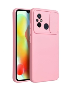 Силиконов гръб CAMSHIELD розов за Xiaomi Redmi 12C