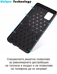 Силиконов кейс Carbon за Samsung A02s