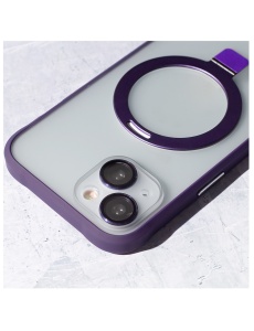 Силиконов лилав калъф Mag Ring Holder лилав за iPhone 13