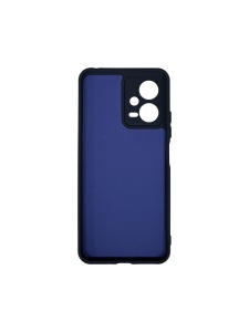 Син елегантен гръб за телефон Poly с велур за Xiaomi Redmi Note 12 5G