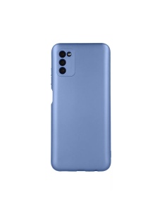 Син Силиконов Гръб с Металически Ефект Metallic Silicone за Samsung A03s