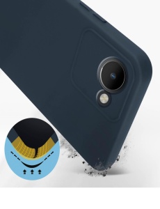 Син силиконов калъф POLY за Realme C30