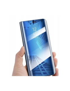 Син Тефтер Clear View за Samsung A21s с място за карти и банкноти