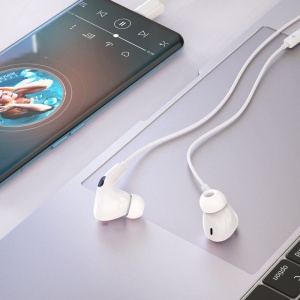 Слушалки BOROFONE BM80 PRO ELEGANT с микрофон Бели TYPE C за бърз пренос на данни