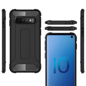 Удароустойчив черен гръб Bronya за Samsung Galaxy S10