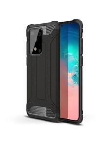 Удароустойчив черен калъф Bronya за Samsung S20 Ultra