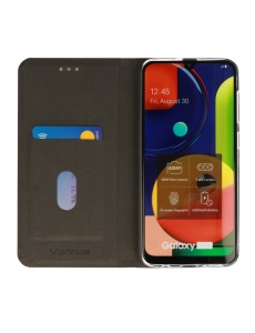 Черен калъф тип тефтер Sensitive за Samsung S22 с функция стойка за видео