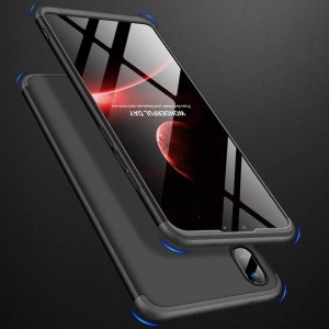 Черен Обгръщащ Пластмасов кейс от 3 части за Samsung Galaxy A40