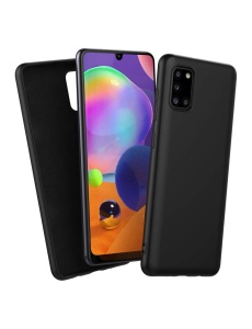 Черен силиконов гръб POLY за Samsung A31