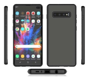 Черен Силиконов кейс POLY за Samsung S10