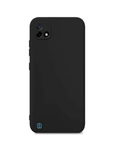 Черен силиконов калъф Poly с велур отвътре за Realme C11