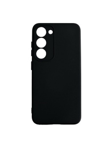 Черен силиконов калъф Poly с велур отвътре за Samsung S23 Plus