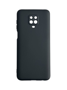 Черен силиконов калъф Poly с велур отвътре за Xiaomi Redmi Note 9s Note 9 Pro
