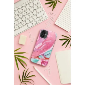 Case for iPhone 15 Forcell F-Protect Mirage compatible with Magsafe Military Drop-Test pink marble - Img 8
