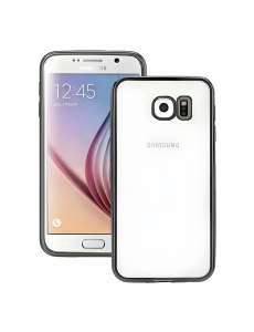 Electroplate Corner силиконов гръб с черен кант за Samsung S7 Edge