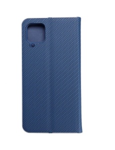 Kалъф тефтер син CARBON WITH FRAME за Samsung A22 4G с място за карти и банкноти
