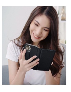 Kалъф тефтер черен KARE за Samsung A55 с място за карти и банкноти