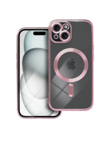 Rose Gold калъф Electro Mag с предпазни стъклени протектори на камерите и функция за бързо зареждане MagSafe за iPhone 13