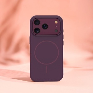 Silicone Thin Mag case за iPhone 18 Pro, dark cherry - Img 5